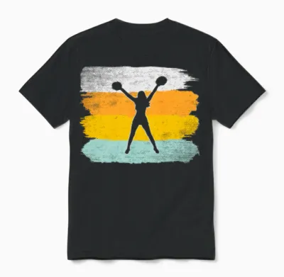 Cheerleading Retro Unisex T-Shirt - Black