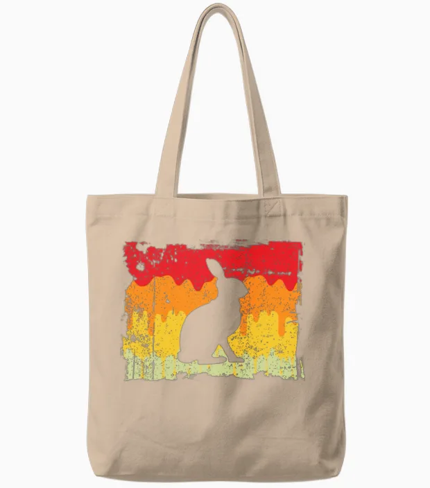 Rabbit Retro Tote Bags in Natural