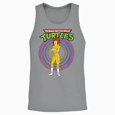 Mademark X Teenage Mutant Ninja Turtles - Original Teenage Mutant Ninja Turtles Classic April O'neil Unisex Tank Top - Sport Grey