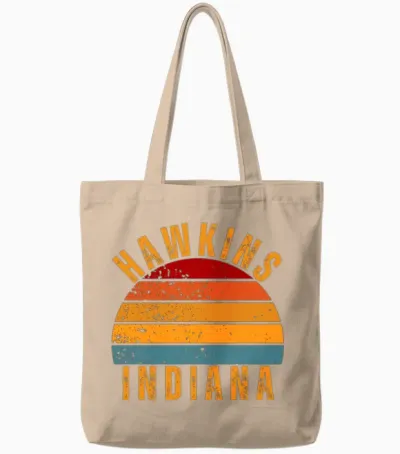 Indiana Vintage Retro Tote Bags - Natural