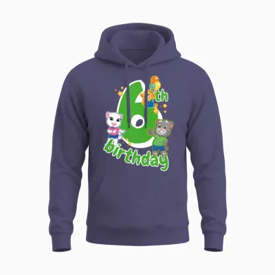 Talking Tom & Friends 6th Birthday Unisex Hoodie - Heather Sport Dark Navy