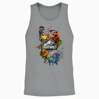 Jurassic World Genetic Dinosaur Mashup Unisex Tank Top - Sport Grey