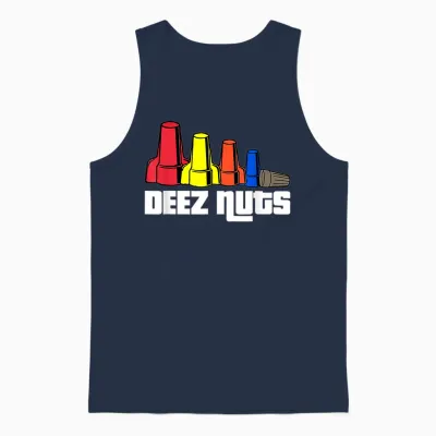Deez Nuts Electrician Funny Shirt for Men & Women Gift Unisex Tank Top - Navy