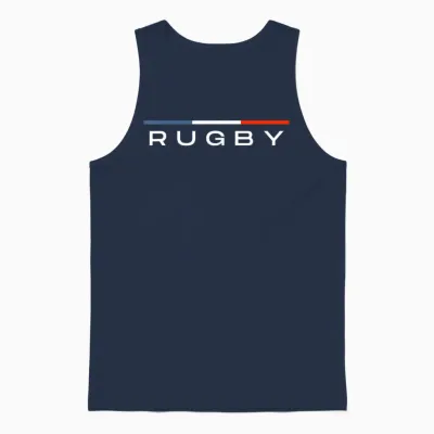France Supporters Rugby Patriot French Unisex Tank Top - Navy
