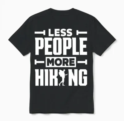 Funny Hiking Hiker Gift Unisex T-Shirt - Black