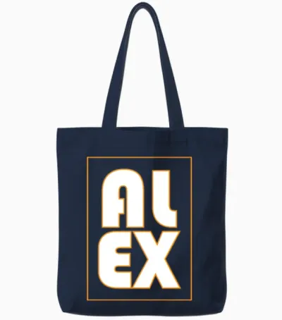 Alex Retro Tote Bags - Navy