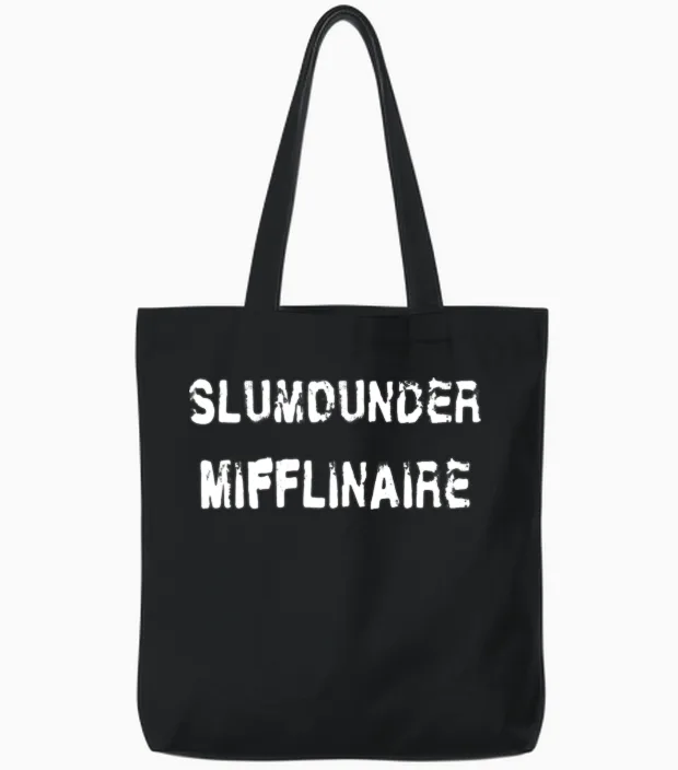 Slumdunder Mifflinaire Travel Retro Retro Tote Bags in Black