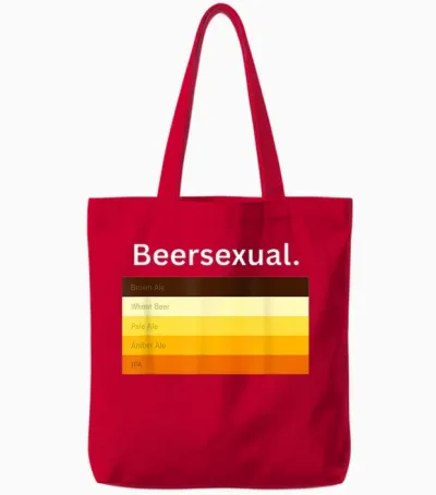 Biersexuell, Lustiger Biertrinker Tote Bags - Red