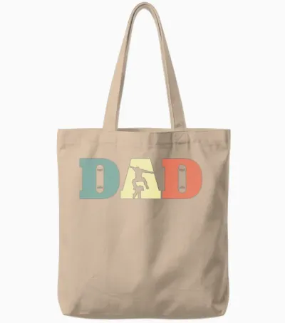 Skateboard Dad Retro Tote Bags - Natural