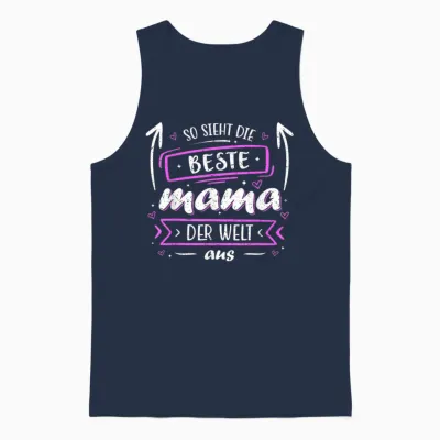 Super Mama Beste Mama Der Welt Mutter Muttertag Unisex Tank Top - Navy