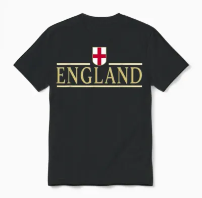 England Flagge England Fußball Trikot Unisex T-Shirt - Black