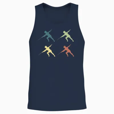 Javelin Retro 4 Unisex Tank Top - Navy