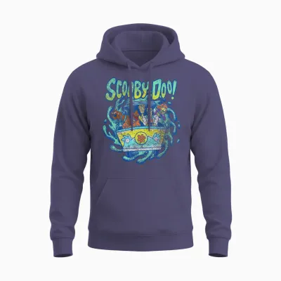 Scooby-Doo Mystery Machine Portal Group Shot Unisex Hoodie - Heather Sport Dark Navy