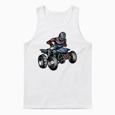 Yamaha Atv Racer Unisex Tank Top - White