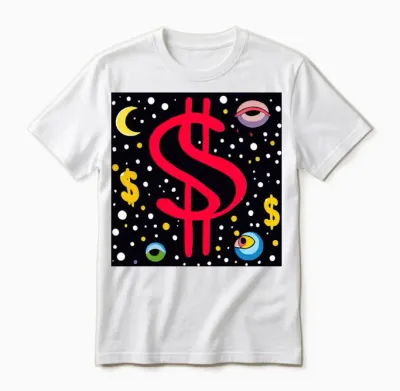 Dollar Sign Eyes Album Cover Unisex T-Shirt - White