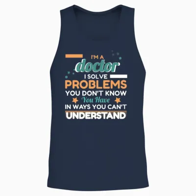 Problem-Solver: Doctor Edition Unisex Tank Top - Navy