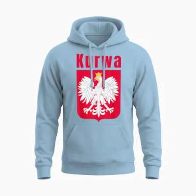 Poland T-Shirt for Gift Poland Poland Warsaw Flag T-Shirt, Black, S Unisex Hoodie - Light Blue