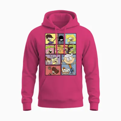 The Loud House Panel Portrait Logo T-Shirt Small Unisex Hoodie - Heliconia
