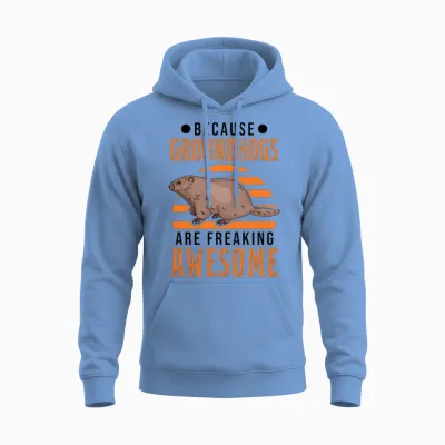 Marmot Groundhog Day Woodchuck Unisex Hoodie - Carolina Blue