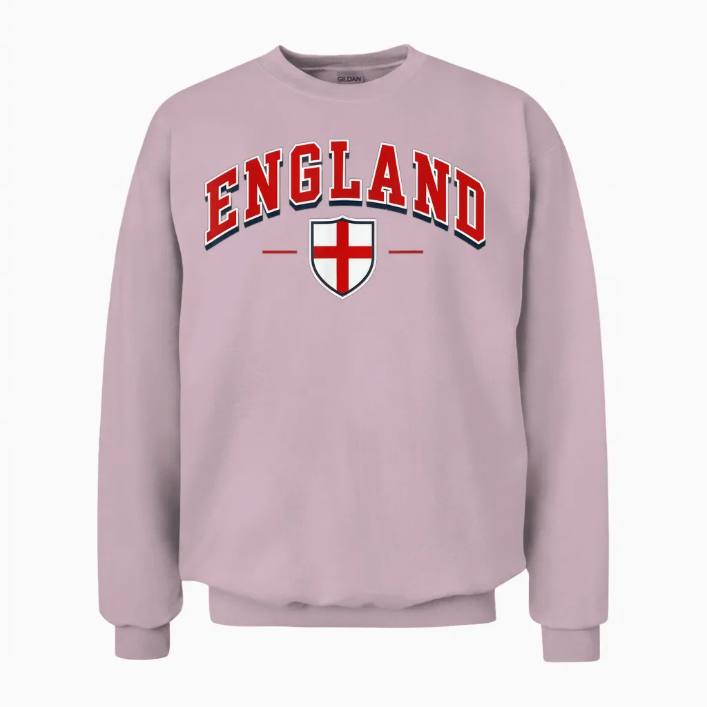 England English St George Unisex Sweatshirt in Light Pink