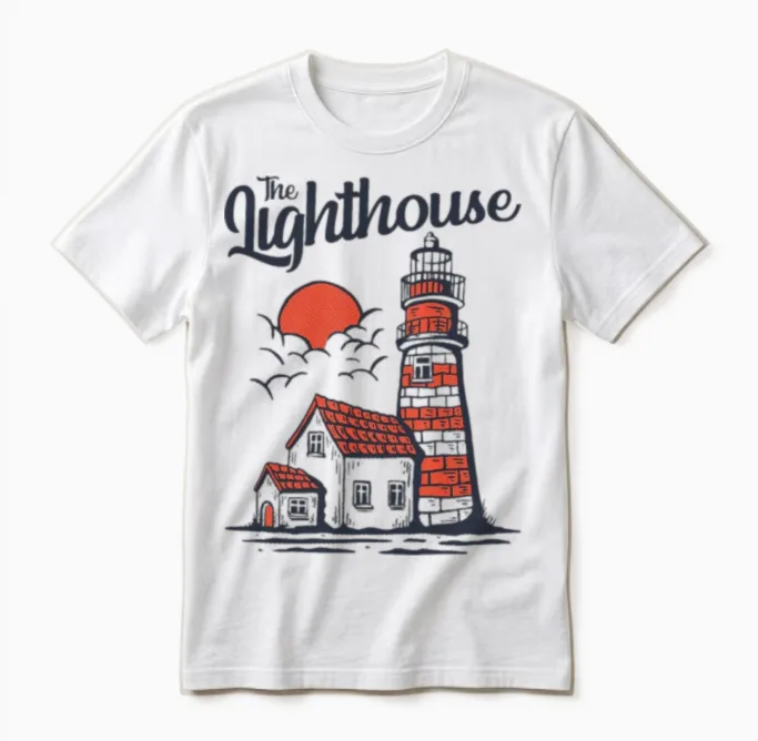 The Lighthouse Unisex T-Shirt in White