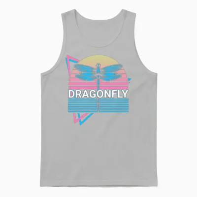 Dragonfly Dragonflies Retro Unisex Tank Top - Ash