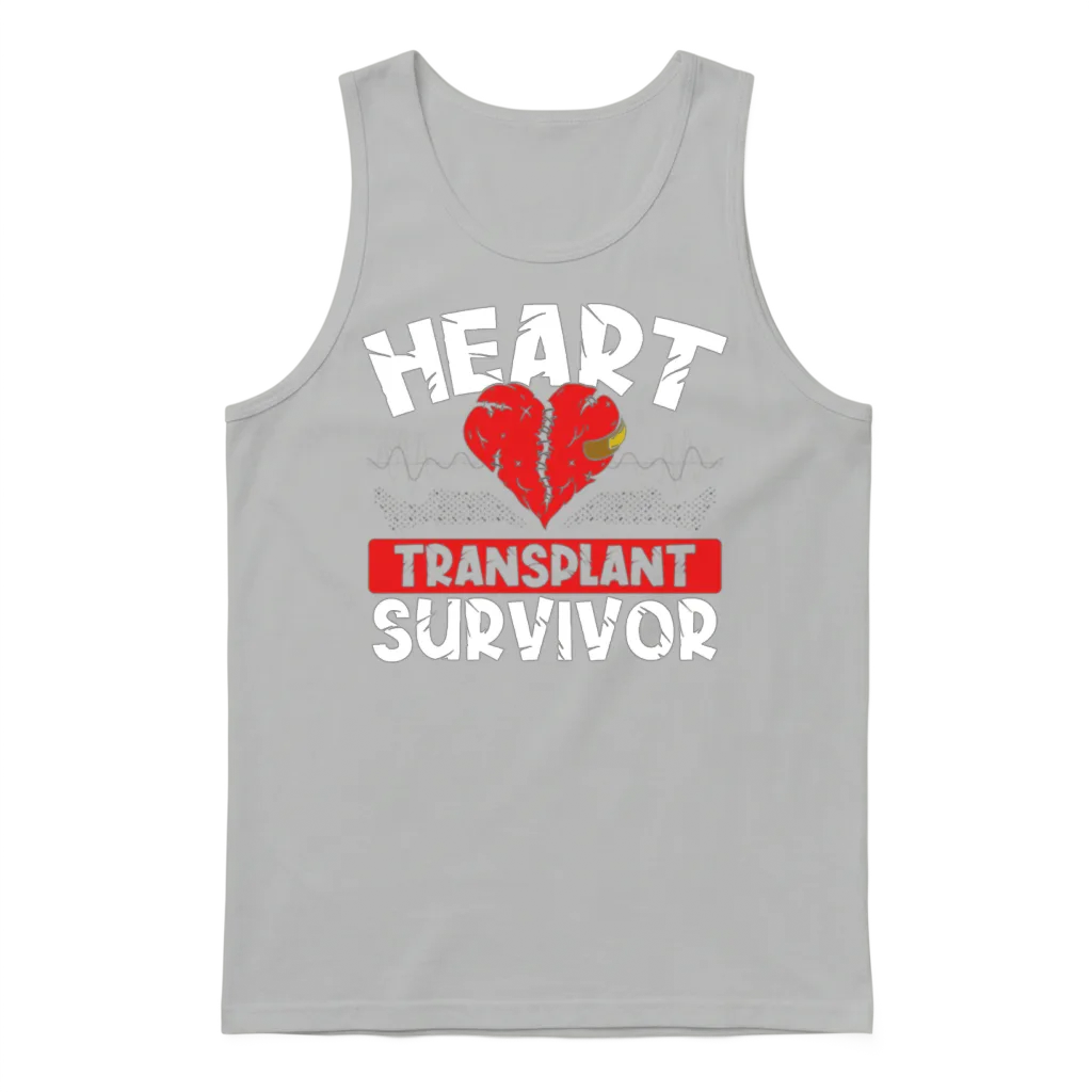 Heart Cardiac Pacemaker Heart Transplant Survivor Unisex Tank Top - Ash