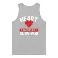 Heart Cardiac Pacemaker Heart Transplant Survivor Unisex Tank Top - Ash – 1