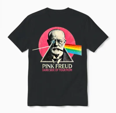 Franc Freud Dark Side of Your Mom Psychology Unisex T-Shirt - Black
