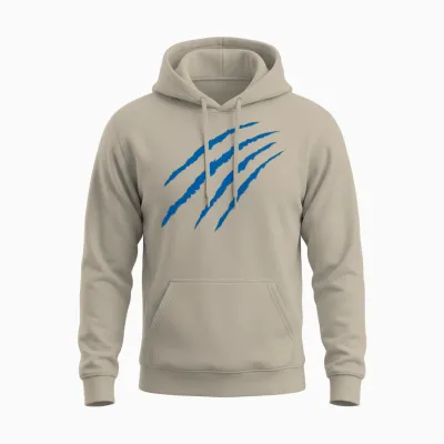 Cat Claw Marks (blue) Unisex Hoodie - Sand