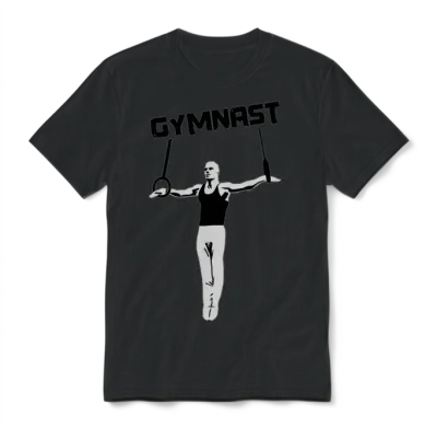 Gymnast on Rings, Men's Gymnastics Unisex T-Shirt - Black
