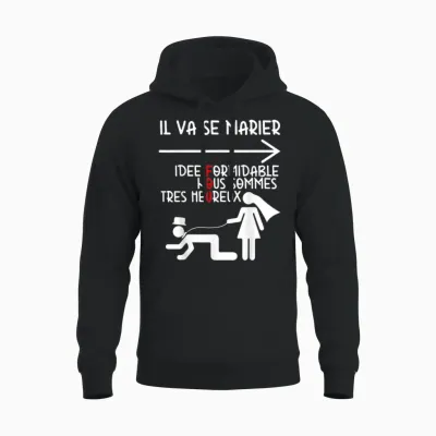 Evg Humour Mariage - Il Va Se Marier, Idée Formidable Unisex Hoodie - Black