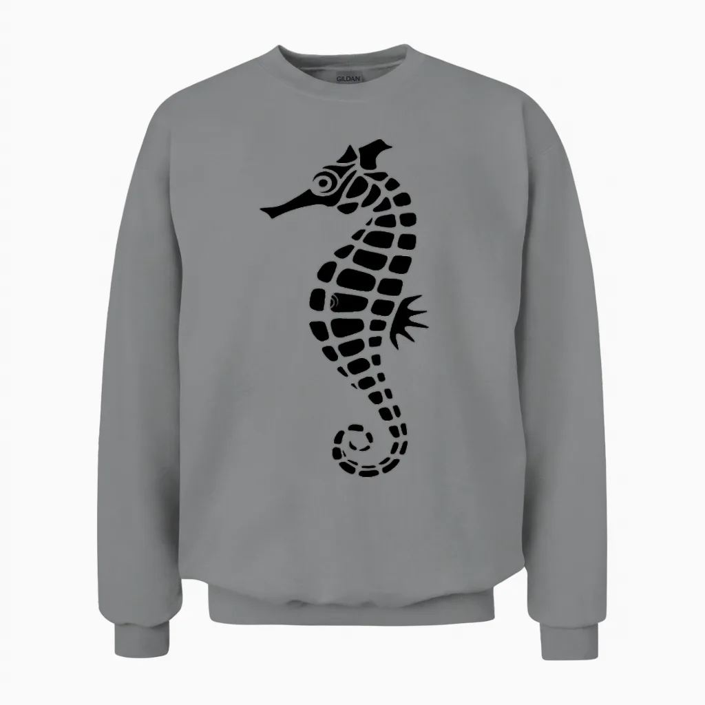 The Horse Sea - Lovers Unisex Sweatshirt in Sport Grey