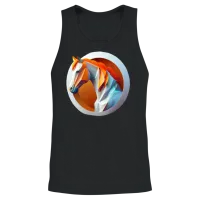 Majestic Horse Head — Lovers Gift Unisex Tank Top - Black – 2