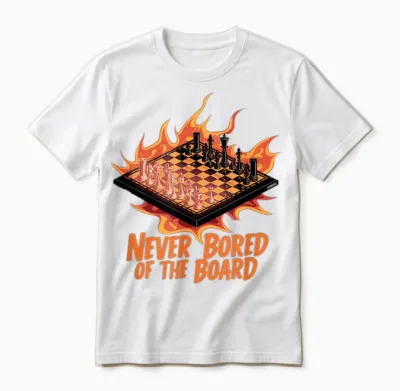 Schach Nie Langweilig Schachverein Schachfigur Schachbrett Unisex T-Shirt - White