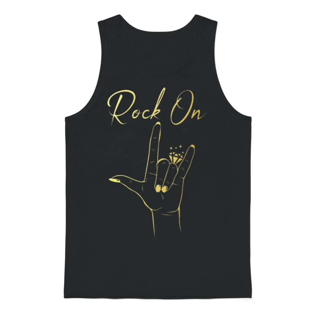 Rock on Bachelorette Party Unisex Tank Top - Black