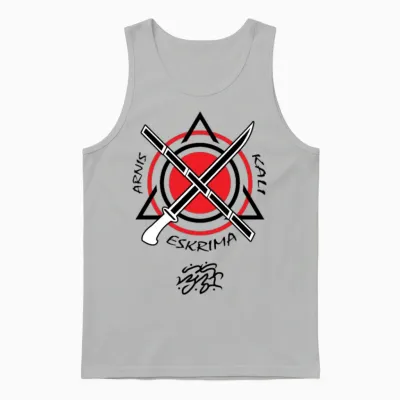 Filipino Martial Arts T Shirts - Kali Arnis Eskrim Unisex Tank Top - Ash