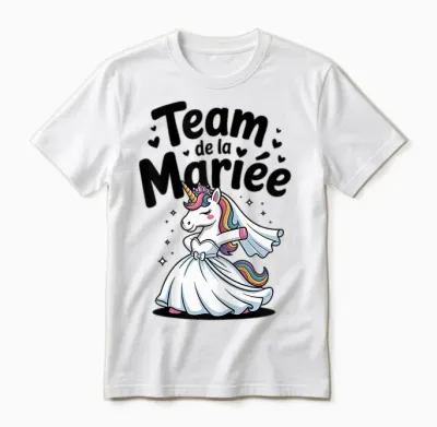 Team Future Bride Evjf Humour Wedding Bride Unicorn Unisex T-Shirt - White