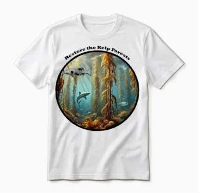 Underwater Kelp Forest with Fish and Lobster Urm Unisex T-Shirt - White