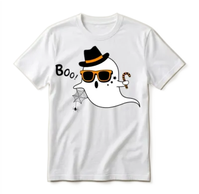 Funny Boo Unisex T-Shirt - White