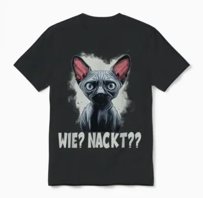 Wie Nackt Nacktkatze Unisex T-Shirt - Black