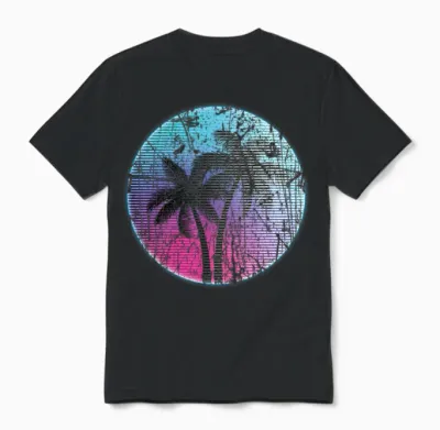 Synthwave Retro 80s Unisex T-Shirt - Black