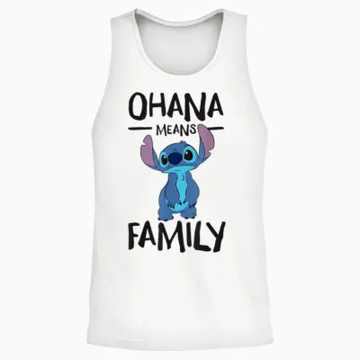 Lilo & Stitch - Ohana Means Family Unisex Tank Top - White