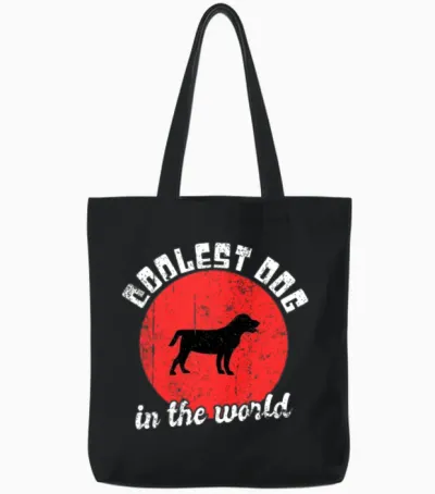 Cool Dog Saying Tote Bags - Black