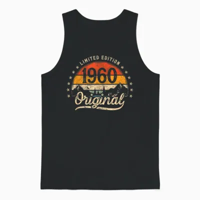 Limited Edition Jahrgang 1960 Vintage Mann 66. Geburtstag Unisex Tank Top - Black