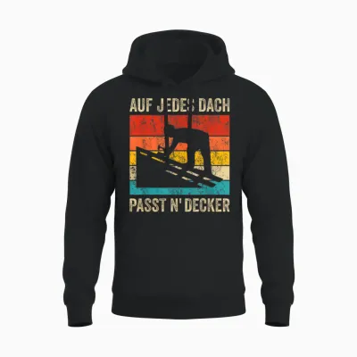 Lustiges Herren Dachdecker Retro Vintage Unisex Hoodie - Black