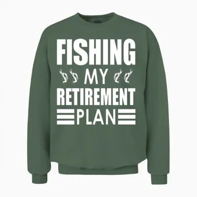 Fishing Retirement Unisex Sweatshirt - Military Green