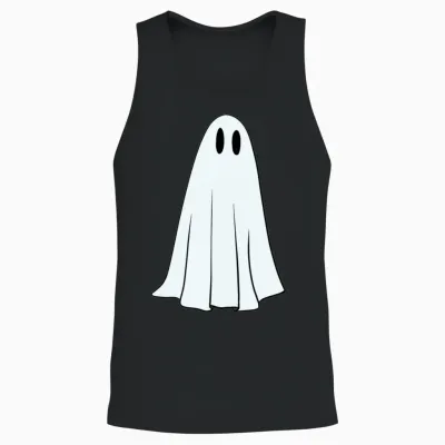 Halloween Costume Retro Ghost Unisex Tank Top - Black