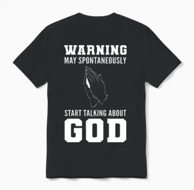 May Spontaneously Start Talking About God Pastor Unisex T-Shirt - Black
