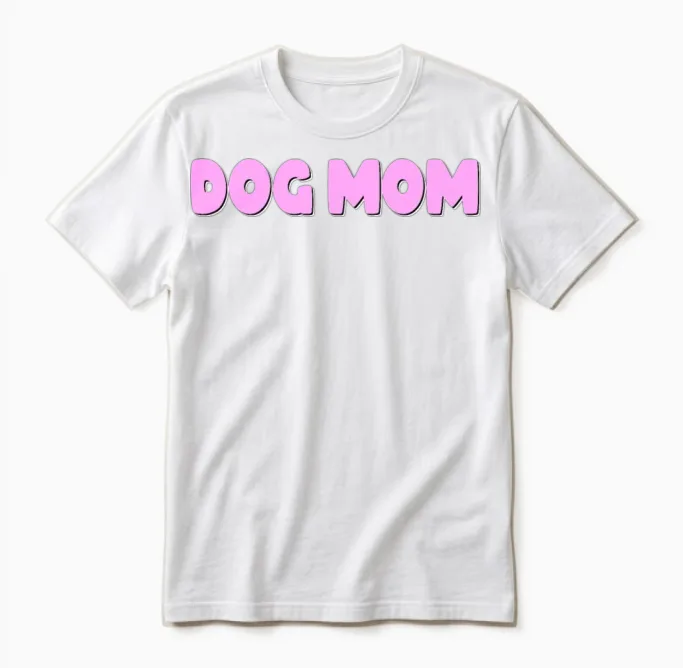 Dog Mom Unisex T-Shirt in White